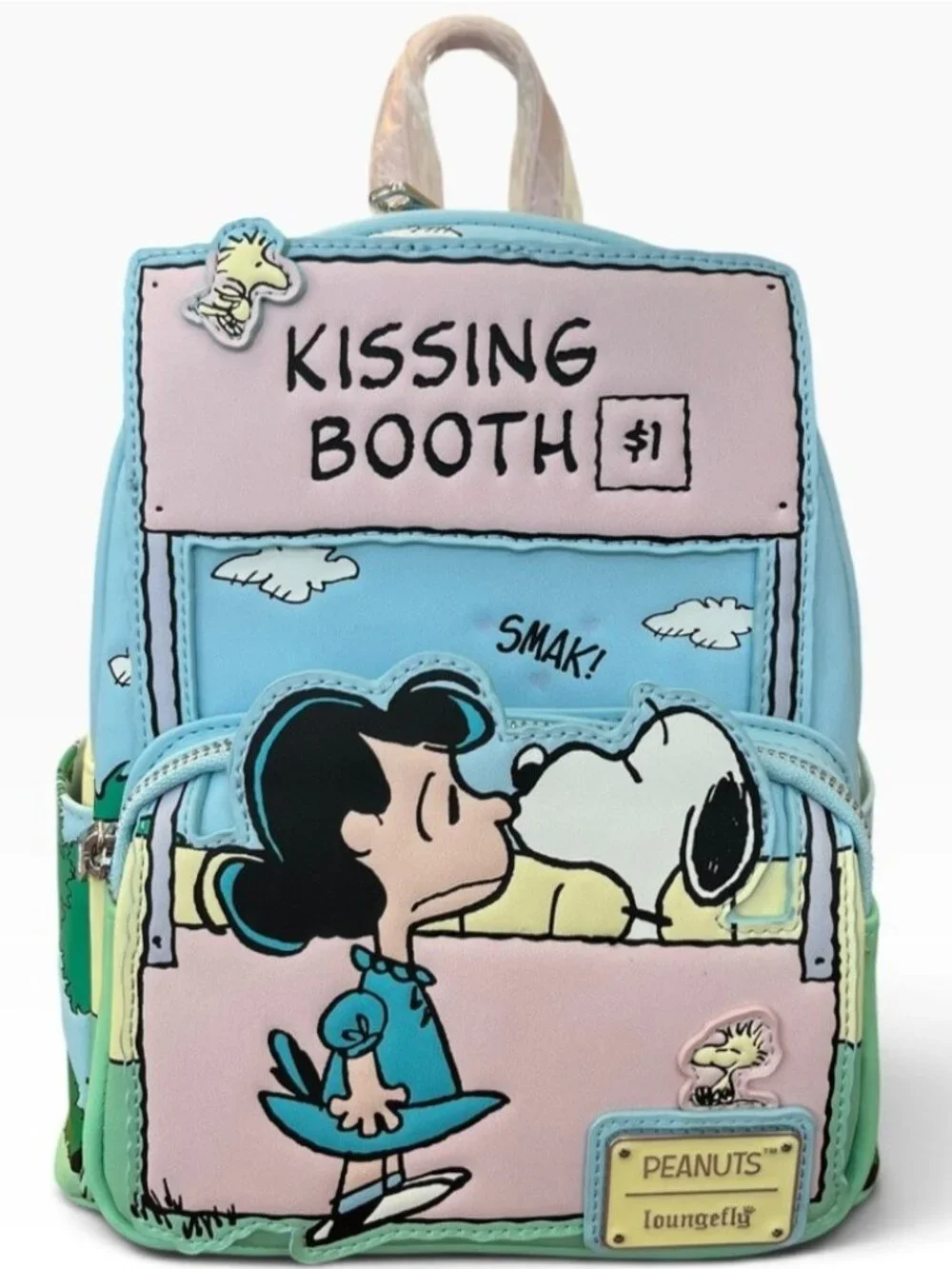 Loungefly Peanuts Snoopy Kissing Booth Lucy Woodstock Mini Backpack NWT